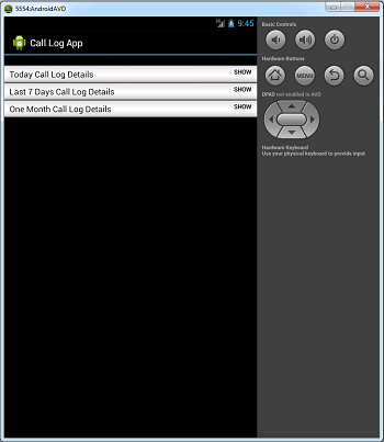 Call log Details