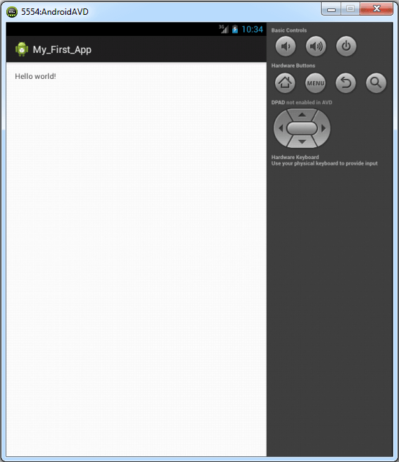Andriod first App AVD