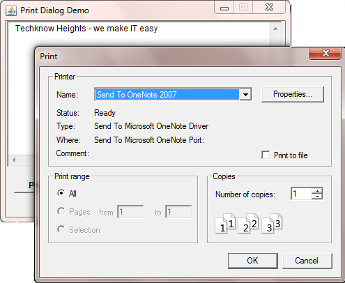 Print Dialog