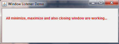 Window Listener