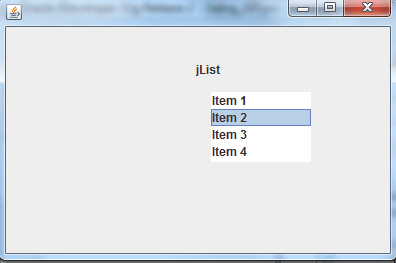 JList Example