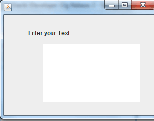 JText Area example