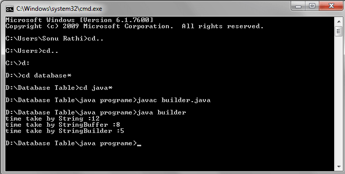 String Memory Management output
