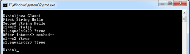 String Performance Output