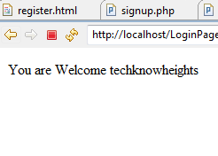 login output