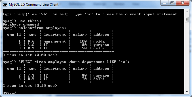 mysql begin like