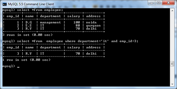 mysql where clause