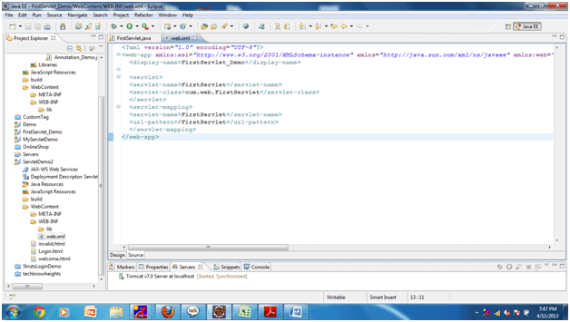 web.xml entry next
