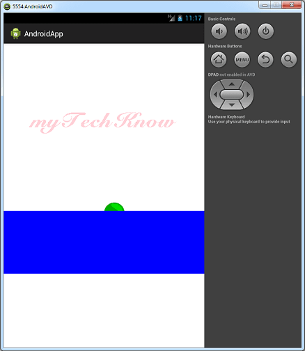 3D scene behind view