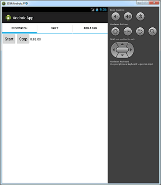 Tabs example first tab